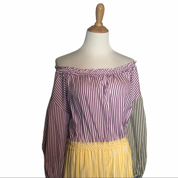 NWT CF Goldman Colorful MultiStripe Maxi Dress 8 - Picture 6 of 13